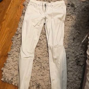 Blue and white striped pants